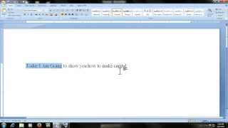 Microsoft word shortcut keys : How to make typed text matter in capital screenshot 4