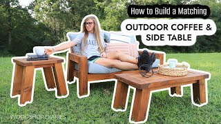 How to Build a Matching DIY Outdoor Coffee Table & Side Table