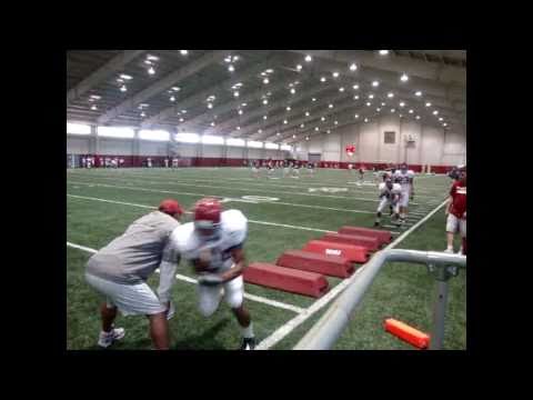 Trent Richardson practices with Alabama at 2011 spring practice
