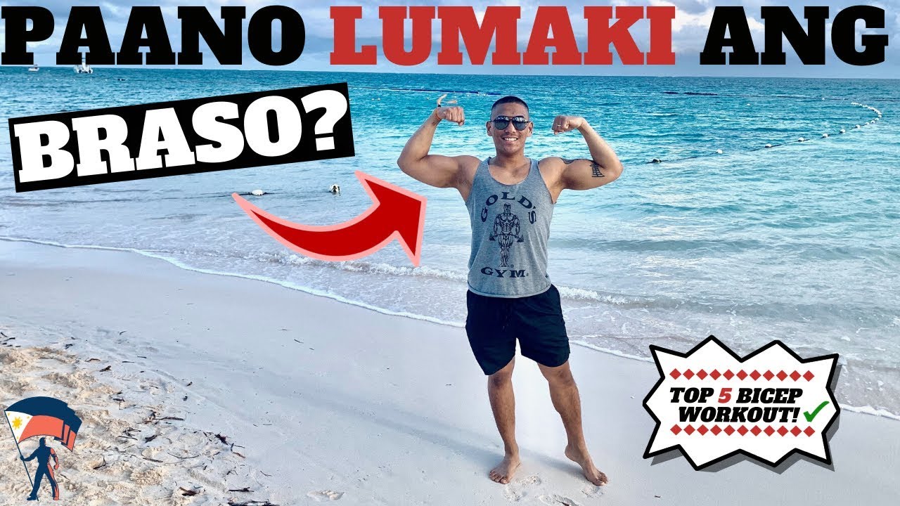 PAANO MAG KAROON NG MALAKING 💪 BRASO | TOP 5 BICEP EXERCISES | 15 MINUTES WORKOUT LANG!!!