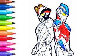 Menggambar dan Mewarnai Ultraman Ginga, Ultraman Victory | Draw and Coloring Ultraman Ginga