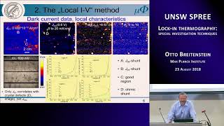 UNSW SPREE 201808-23 Otto Breitenstein - Lock-in thermography - special investigation techniques