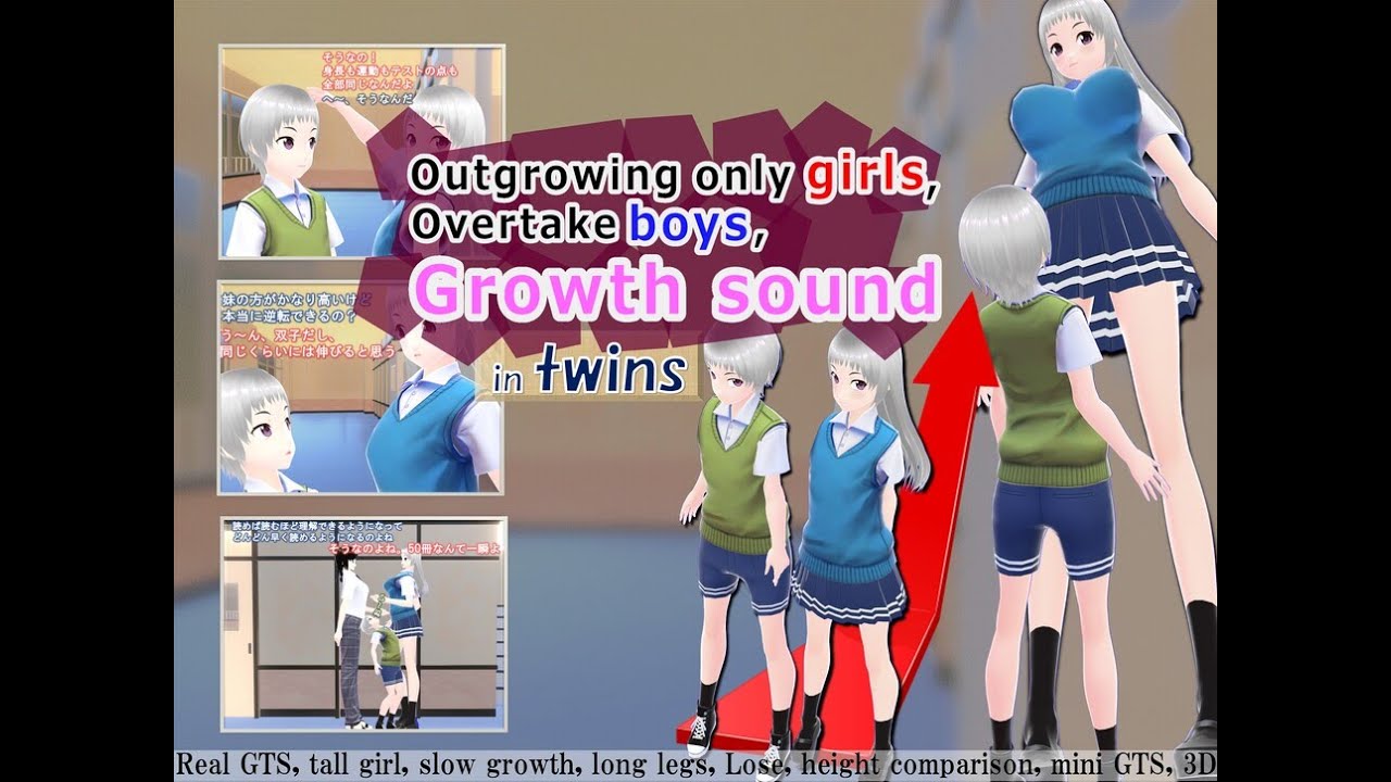 Outgrowing only girls, Overtake boys, Growth sound in twins(preview)