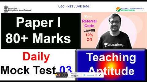 Mock Test of Teaching Aptitude for NTA UGC NET Part 03 | शिक्षण अभिवृत्ति पर प्रश्नोत्तरी | PYQs