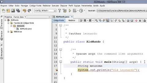 Cursod de Java - Aula 2 - Alô/Olá Mundo
