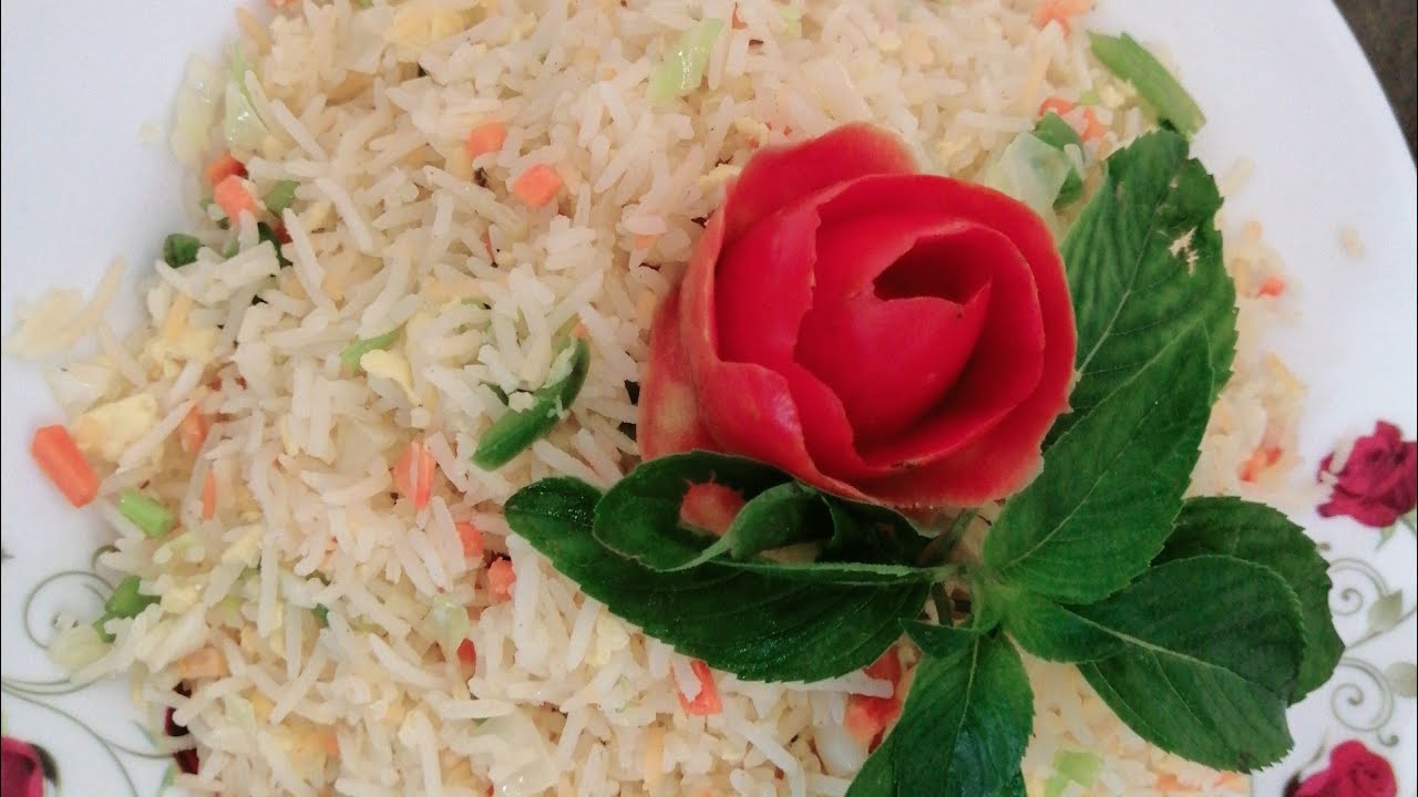 Egg fried rice very easy cooking recipes made by chef sami khan - YouTube