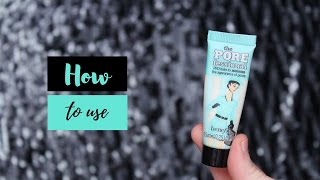 How to use: POREfessional by #Benefit