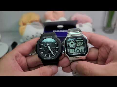 카시오로얄! 카시오 CASIO AE-1200 전자시계 간단 리뷰! 시계 크기 비교와 무음모드 설정법! CASIO ROYALE