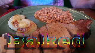 Hippie Cooks - Baked - Pork Chop - Onion - Beans - & Hippie!