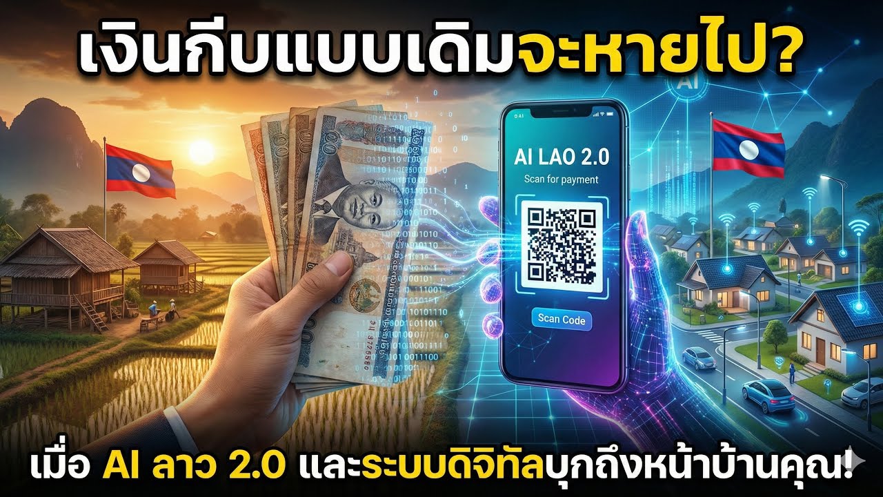 เงินกีบแบบเดิมจะหายไป? เมื่อ AI ลาว 2.0 และระบบดิจิทัลบุกถึงหน้าบ้านคุณ!😱🔥