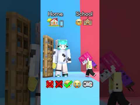 Yummie & Hiha Từ Trường Về Nhà 😡😭- Minecraft Animation #shorts #minecraft #funny