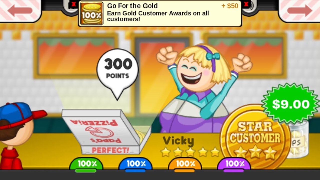 I just got all gold customers in Papa's Pizzeria (without using the  almostpapa cheat code)! : r/flipline