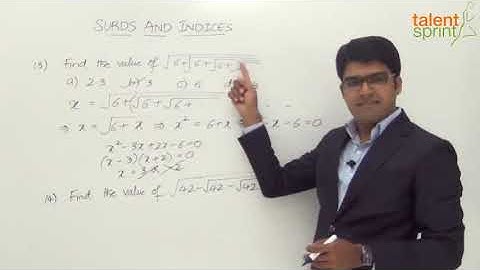 Surds and Indices | Example 13 to 14 | Quantitative Aptitude | TalentSprint Aptitude Prep
