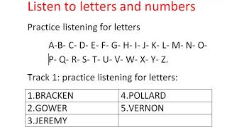 Ielts Listening Numbers And Letters Practice UNIT 1 Ielts Listening Numbers And Letters Practice UNIT 1