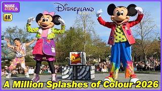 A Million Splashes Of Colour Stage With Mickey, Minnie, Moana, Asha - Disneyland Paris 4K