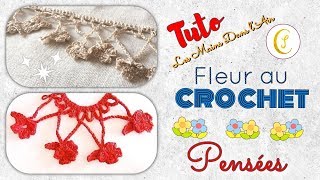 Tutoriel Crochet: Bordure Fleurs de Pensée