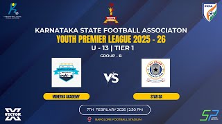 KSFA | YPL 2025 - 26 | U - 13 | TIER 1 | MINERVA ACADEMY VS STAR SA  | 07.02.26