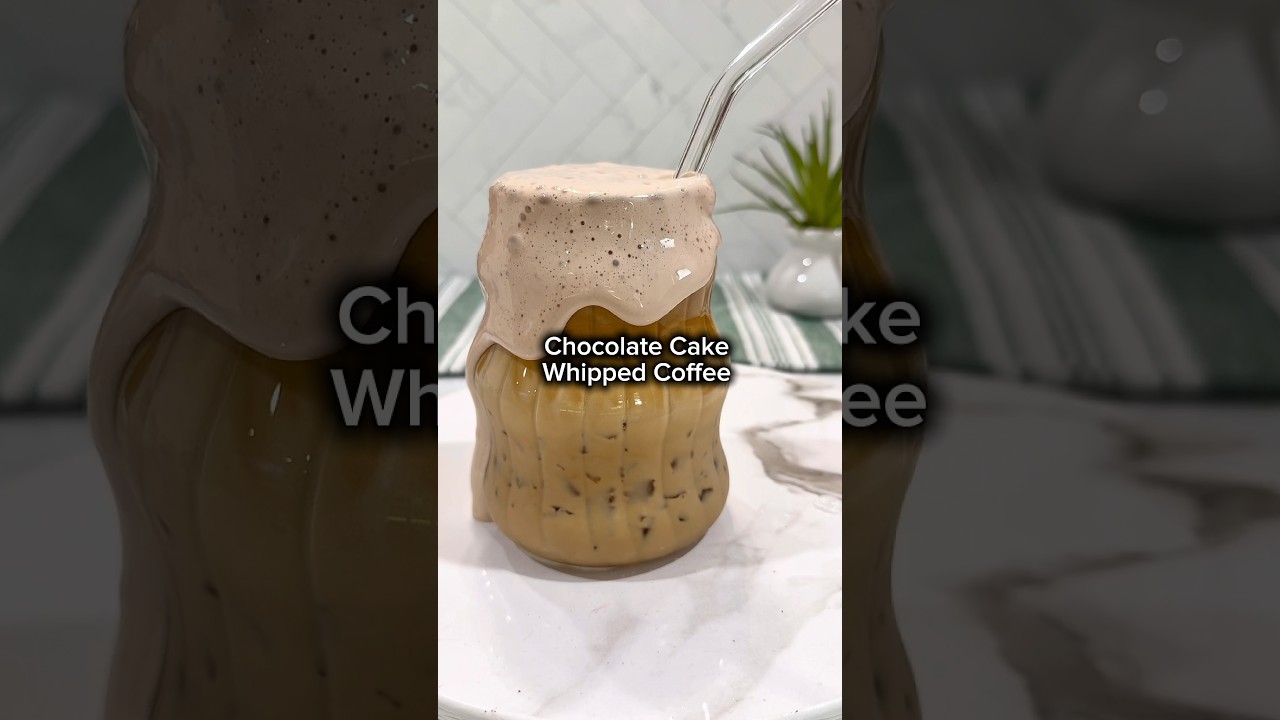 Chocolate cake whipped coffee 