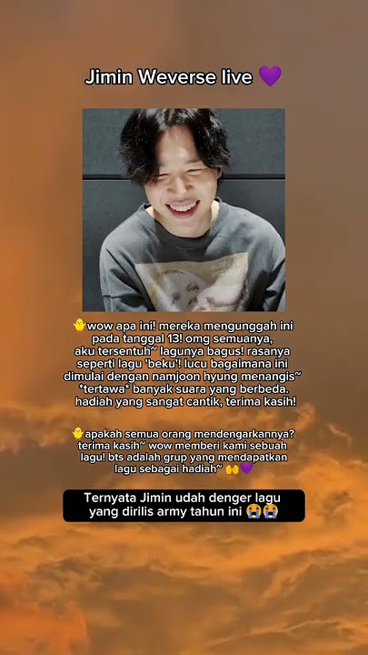 Ternyata Jimin udah dengar lagu yang dirilis Army tahun ini😭💜 #bts #army #jimin #trending #shorts