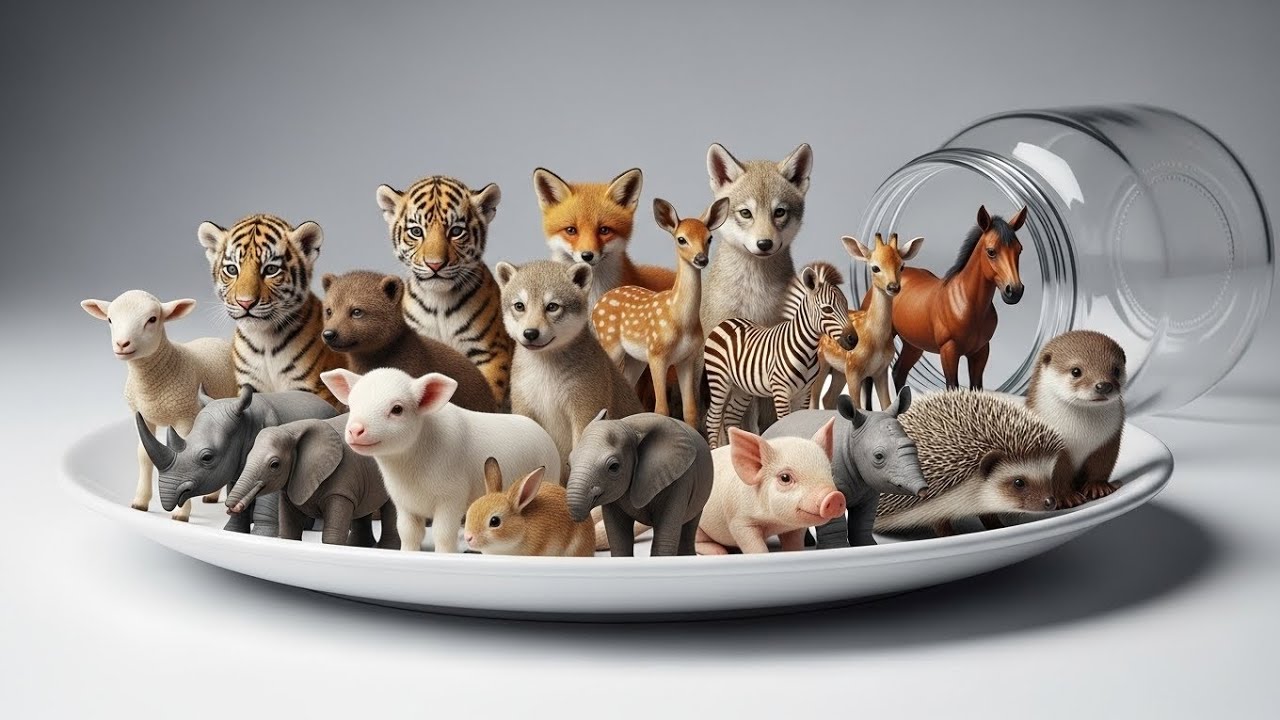 Ultra Tiny Real Animals Inside Plate 🐾 | Satisfying ASMR Mini Wildlife