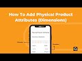 Adding Physical Product Attributes to Variants