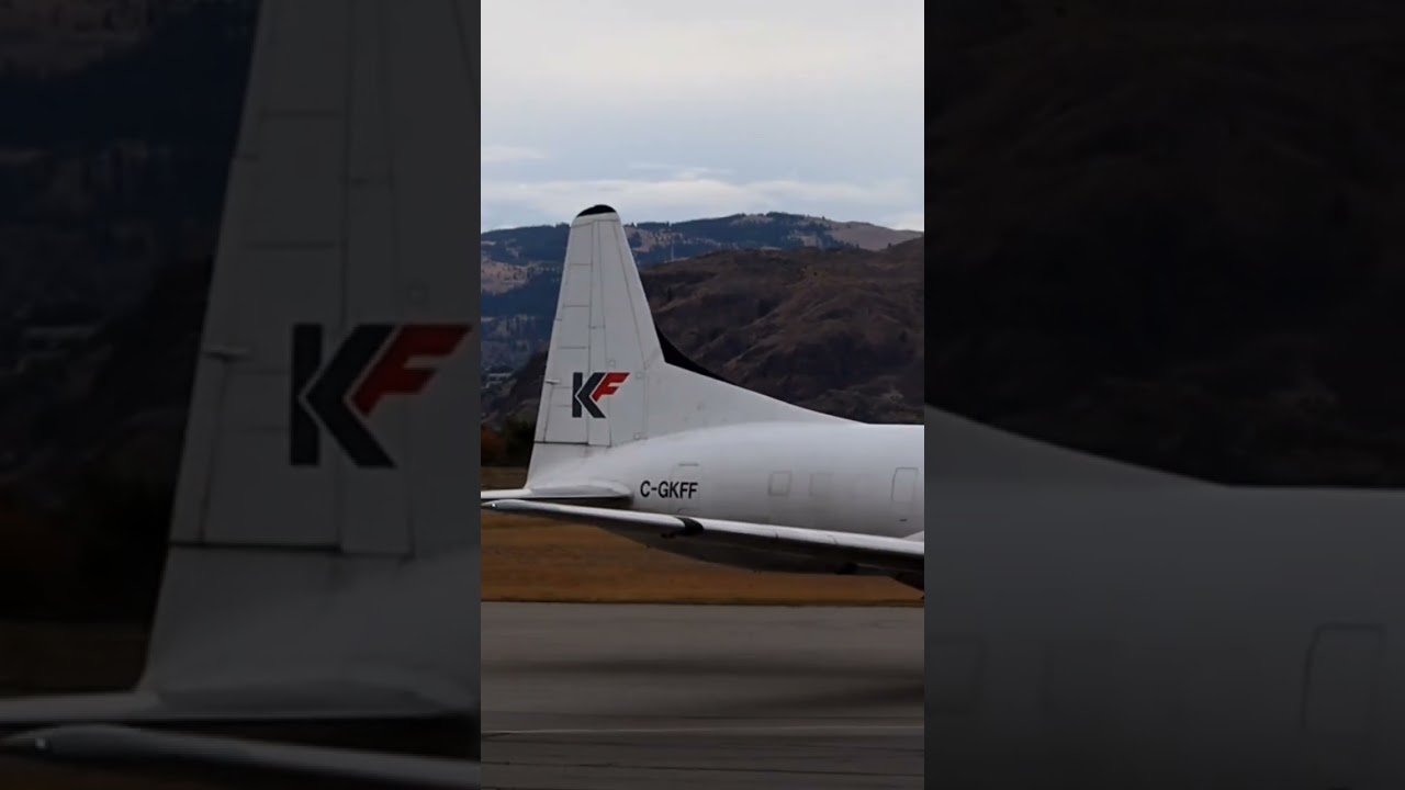 Classic Convair 580 Propliner Taxiing at Kamloops Airport
