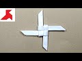 DIY - How to make a great flying SHURIKEN from A4 paper