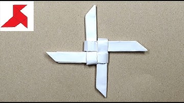 DIY - How to make a flying SHURIKEN (NINJA STAR) from A4 paper