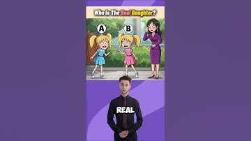 Wie is de echte dochter? #quiz #raadsels #logische puzzels #hersenkrakers #ytshorts #trending