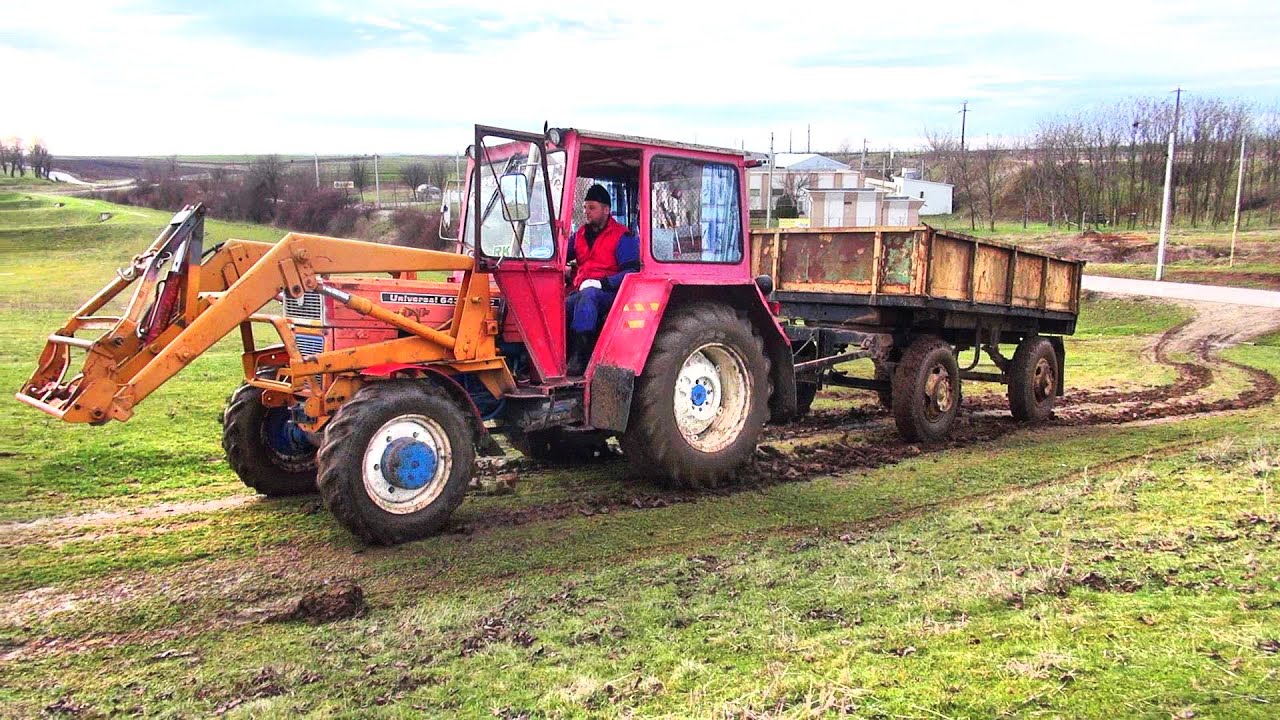 Tractor UTB 643 DTC 4x4 with front loader-Power Test-UTB 4x4 cu încărcător frontal din nou la lucru