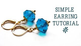 Simple earring tutorial - jewelry making