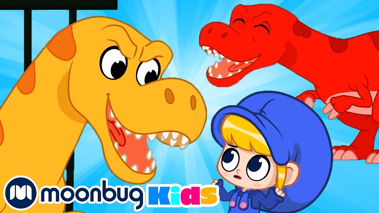 ⁣Dinosaur Park - Subtitles | Cartoons for Kids | Moonbug Kids Literacy | Morphle