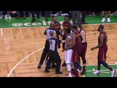 JR Smith Flagrant Foul on Al Horford - Game 2 | Cavaliers vs Celtics | 2018 NBA East Finals