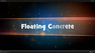 Floating Concrete  #lightweightconcrete  #conctruction  #research  #concrete
