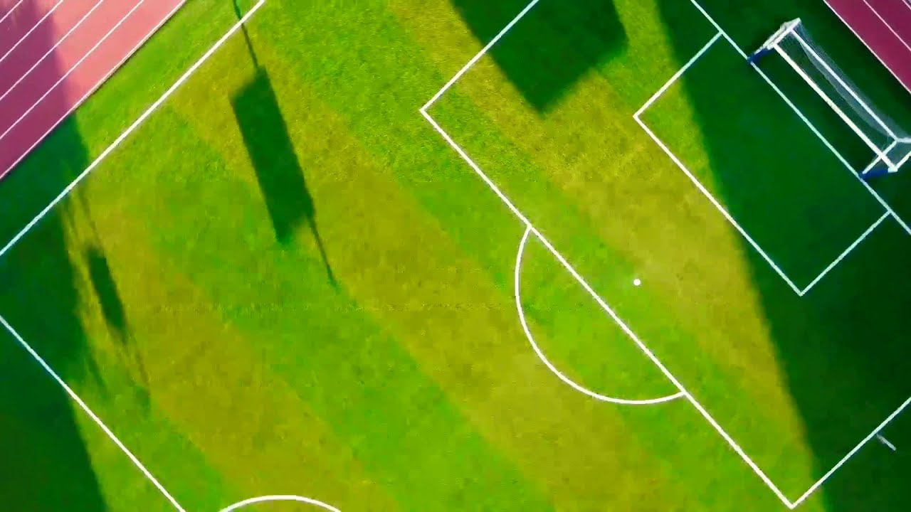 Drone video of football field  