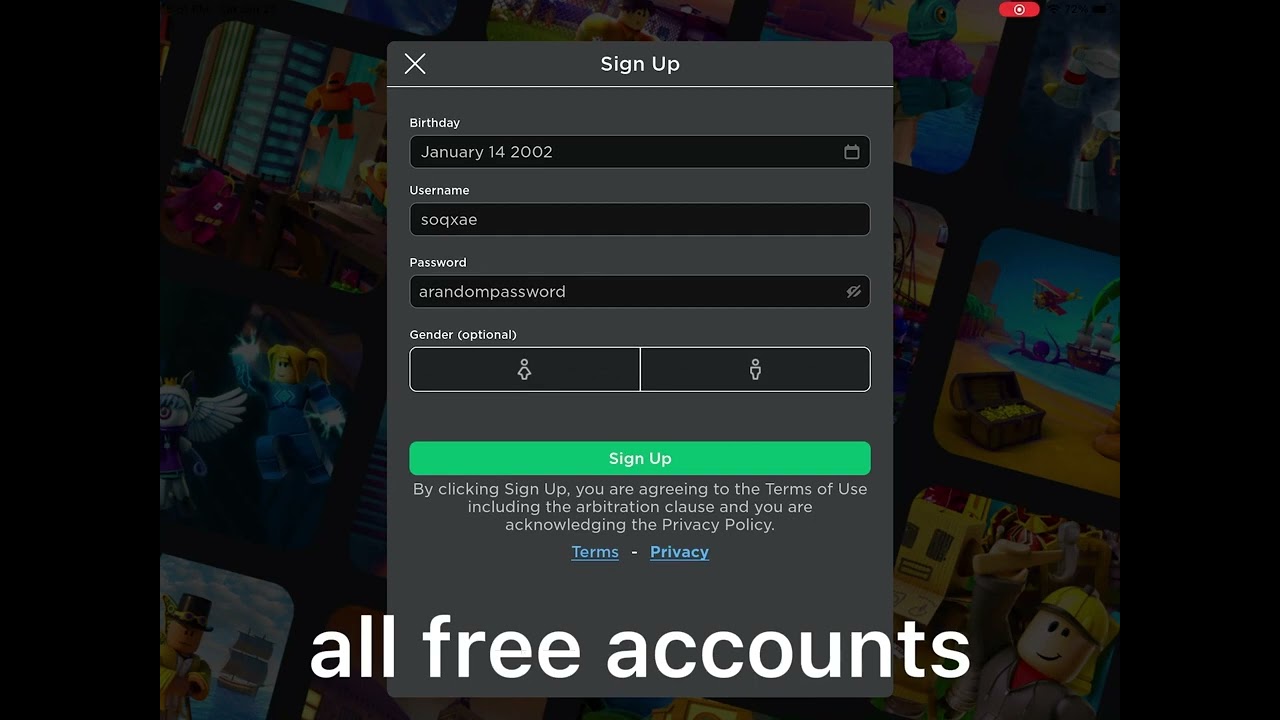 6 Free Roblox Accounts YouTube 