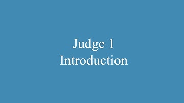 Judge Video 1: Introduction