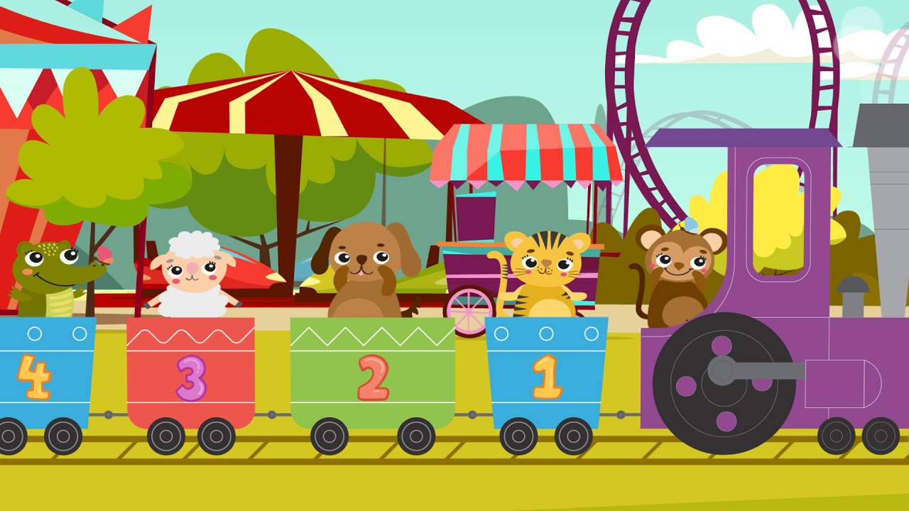 ANIMALS TRAIN Learn count to 10 for kids YouTube