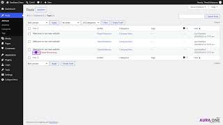 How to Delete, Bulk Delete and Restore Posts in WordPress with Aura One