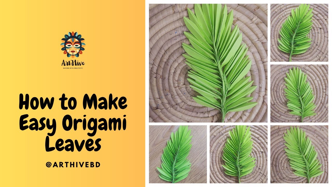 How to Make Easy Origami Leaves | Simple Paper Leaf Folding Tutorial for Beginners