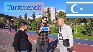 türkmeneli bayrağı/sokakta insanlara ırak türkmeneli bayrağını tanıttık