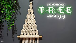 DIY | Macrame Tree Wall Hanging Using Variation Circle Pattern