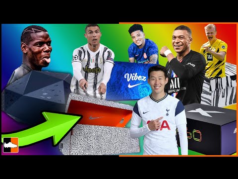 What's In The Most UNUSUAL Boot Boxes? ⚽ Ronaldo, Messi, Mbappe, Pogba, Sancho, Haaland, Neymar