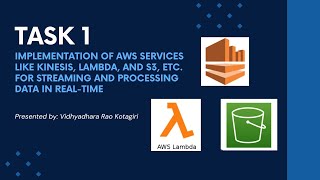 Task1 : Implementation of AWS services like Kinesis, Lambda streaming & processing data