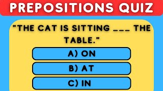 Prepositions Quiz | 50 English Grammar Test