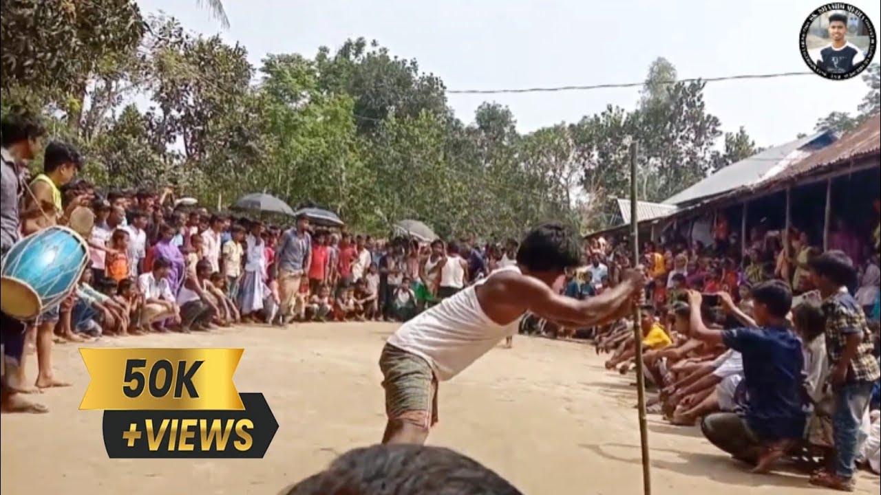 বাপ বেটার লাঠি খেলা (শাজার মাদার বাঁশ) কুনকুনিয়া প্রামানিক পাড়া, কাজিপুর,সিরাজগঞ্জ। ২০২২