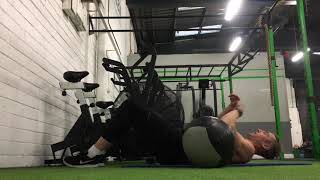 Wall ball sit ups