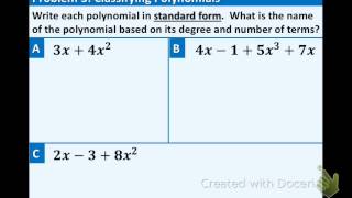 8.1: Adding and Subtracting Polynomials