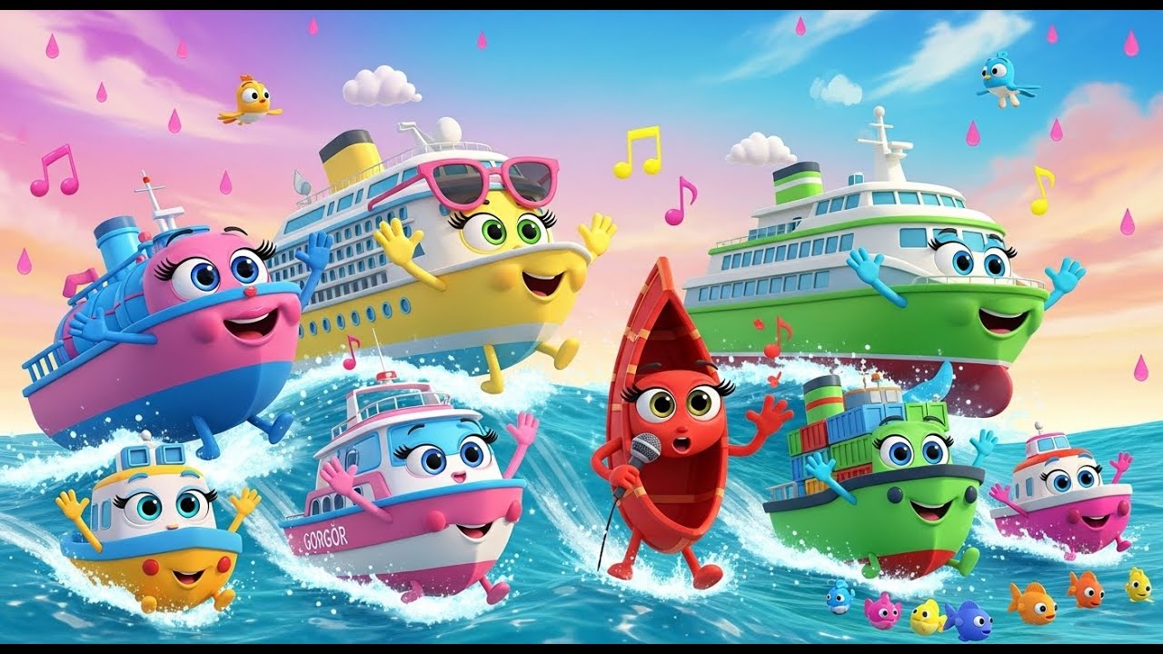 “Dancing Cartoon Ships for Kids | Fun 3D Animated Ocean Adventure