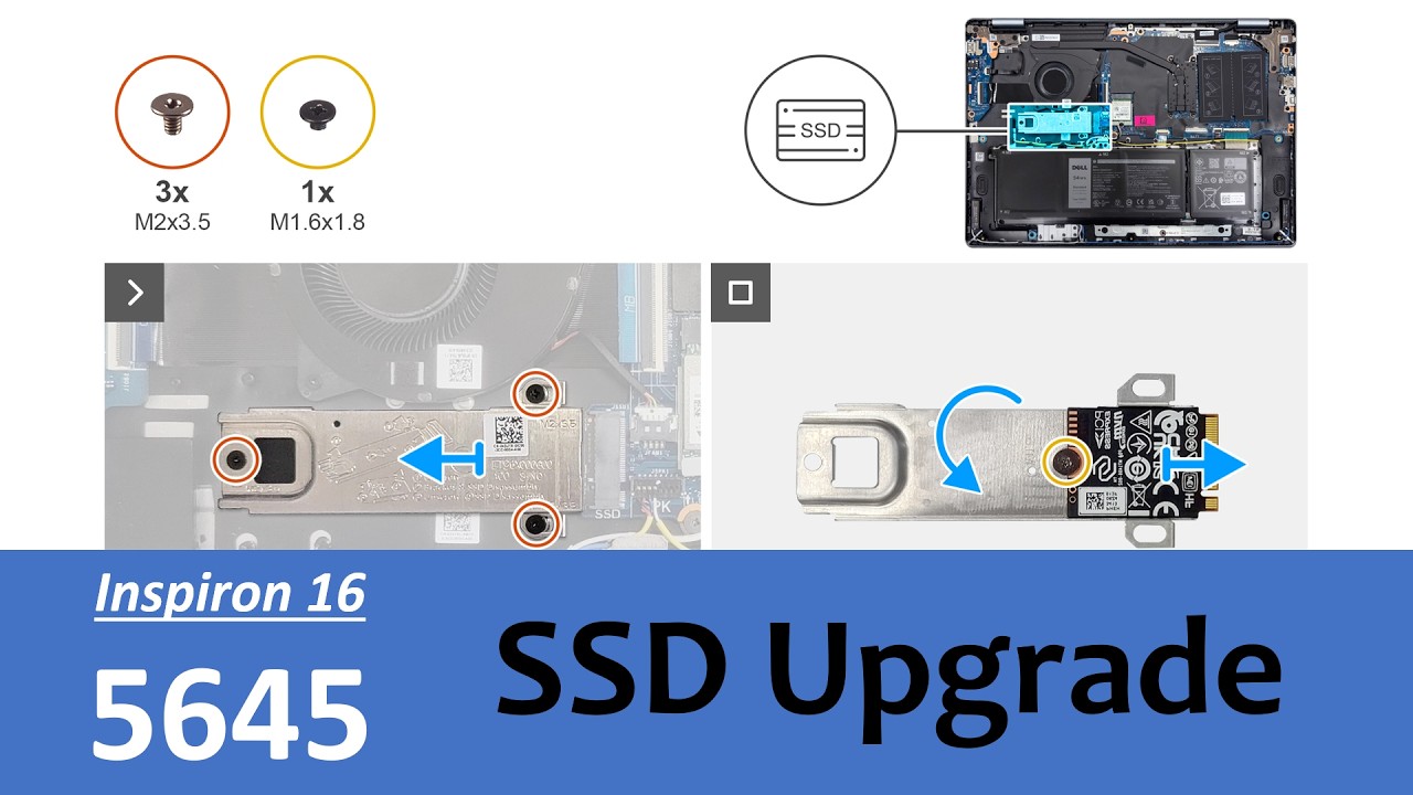 Boost Your Dell Inspiron-16 5645 Laptop Speed. Step-by-Step SSD Upgrade Guide!